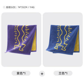 金号凯斯哈林联名 A类毛巾纯棉100%纯棉洗脸毛巾洗澡毛巾吸水2条 /居家布艺 /毛巾/浴巾/浴袍 /毛巾