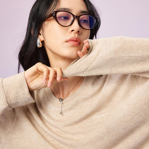 NPC潮牌小字母刺绣圆领氨纶针织打底衫男秋上新NP57TL12 商品图3