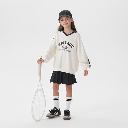 马克珍妮女童甜酷花边半身裙 儿童纯棉裙子2025年秋装新款551672 商品图2