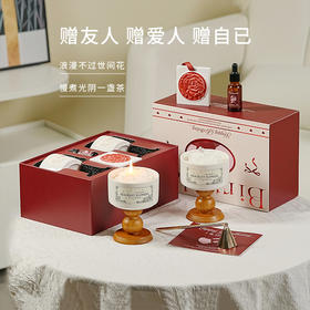 情人节礼物！【点燃喜悦，爱意满满！】七夕礼物山茶花香薰蜡烛 新婚礼盒套装 室内持久香氛摆件 高级感订婚伴手礼物-QB
