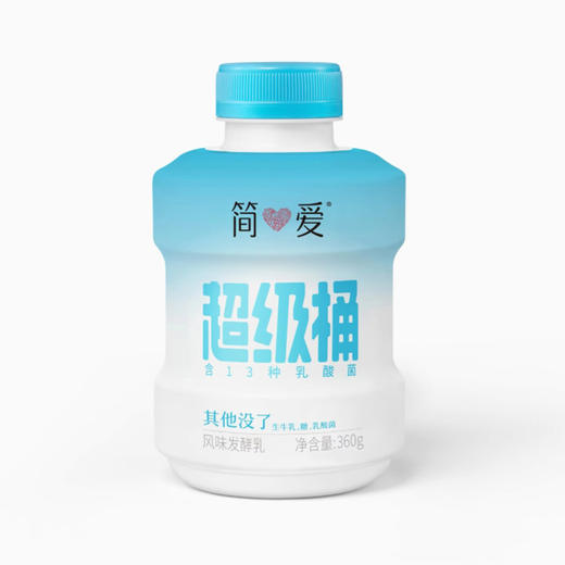 简爱超级桶酸奶风味发酵乳360g，保质期25天 商品图0