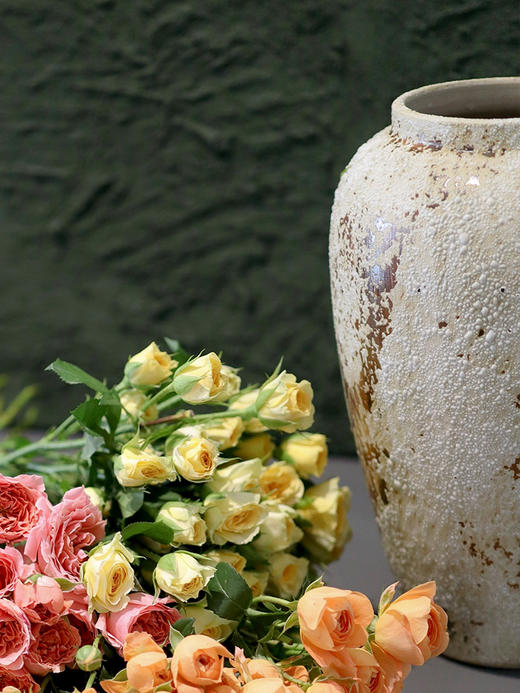 【摆在家里超有格调的古旧花瓶/蓝天花瓶】颜色纹理古朴自然  无论是配干花还是鲜花都好看  平时单独做装饰也很有美感~ 商品图11