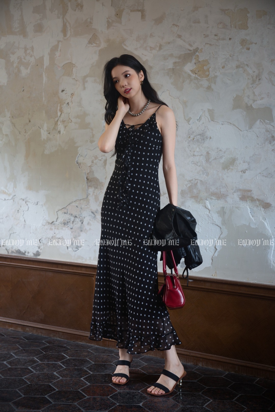 【门店同款】ENJOY秋季“光阴序语”复古波点鱼尾裙 164247552