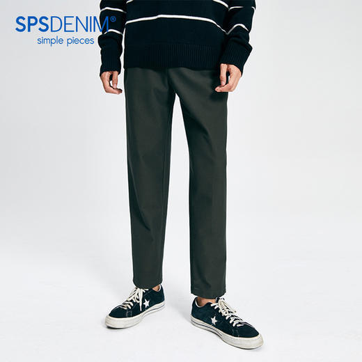 simplepieces休闲裤男春夏防泼水SPS柔软抽绳九分机能防风锥形裤 商品图0