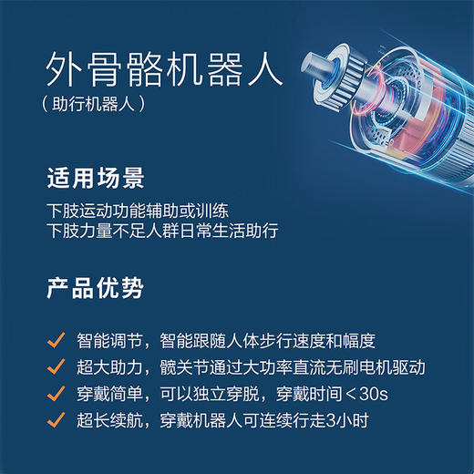 海尔外骨骼机器人中风偏瘫辅助康复训练器户外爬山爬楼登山行走运动AI助力智能机器人 外骨骼机器人RHWW-W1 商品图3