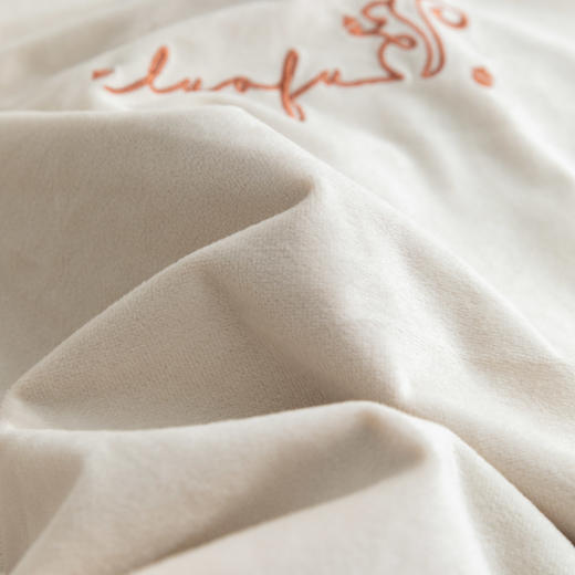 罗孚 牛奶绒山岚野境四件套 琥珀色 商品图3