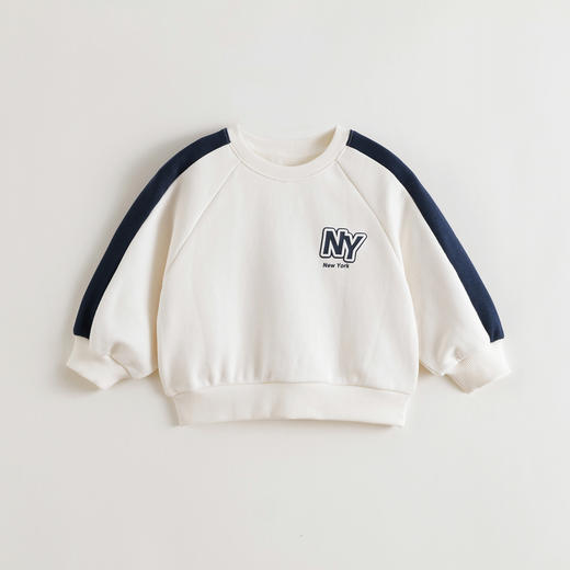 马克珍妮男童学院宽松撞色卫衣 宝宝套头衫2025年秋装新品551126 商品图2