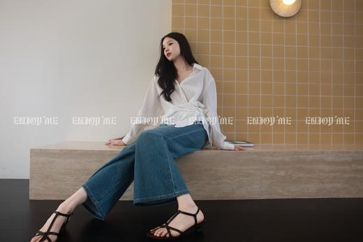 【门店同款】ENJOY秋季“谧色花颂”气质绑带衬衫 164343165 商品图2