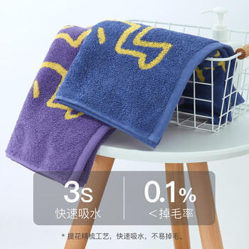 金号凯斯哈林联名 A类毛巾纯棉100%纯棉洗脸毛巾洗澡毛巾吸水2条 /居家布艺 /毛巾/浴巾/浴袍 /毛巾 商品图7