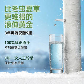 林源春白桦树汁原液饮料100%NFC原汁0添加白桦树树汁300ml*9瓶健康饮品 /水饮冲调 /饮料 /果蔬汁/饮料
