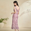 西遇背心连衣裙新款法式复古度假风方领碎花收腰无袖长裙P1341264 商品缩略图2