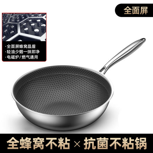 荣事达 悦厨不锈钢蜂巢不粘炒锅（30cm）RSD-CG01 商品图1