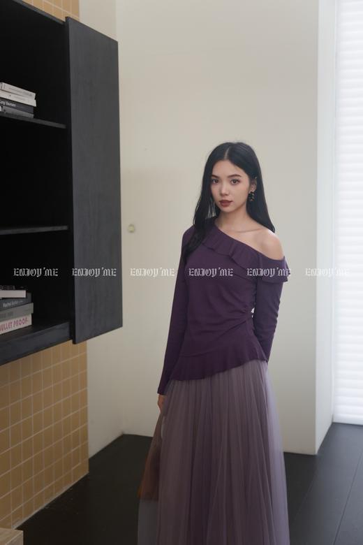 【门店同款】ENJOY秋季“谧色花颂”仙仙纱半裙 164543301 商品图2