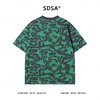 T4391SDSA夏季新款男士痞帅美式撞色抽象字母设计圆领短袖T恤高街上衣 商品缩略图5