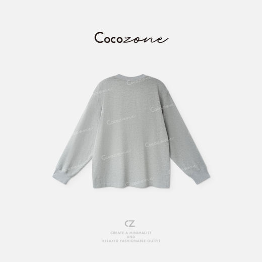COCO ZONE 刘一一【100棉】简约松弛随性风长袖T恤 CD2A1604 商品图1