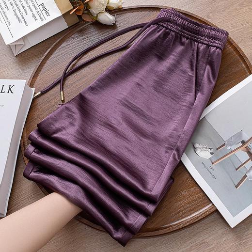 K073舒适气质阔腿裤女夏季薄款2025新款宽松垂感今年流行百搭直筒裤子 商品图2