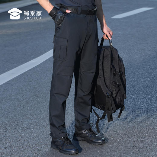 【格子布训练裤】户外运动弹力长裤 透气快干战术裤K001 商品图7