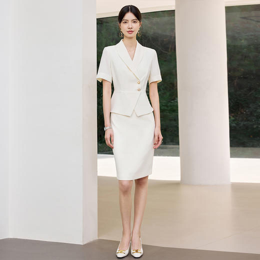 IWY/气质短袖假两件连衣裙女高端珠宝医美前台接待职业裙工作服25Q799 商品图4