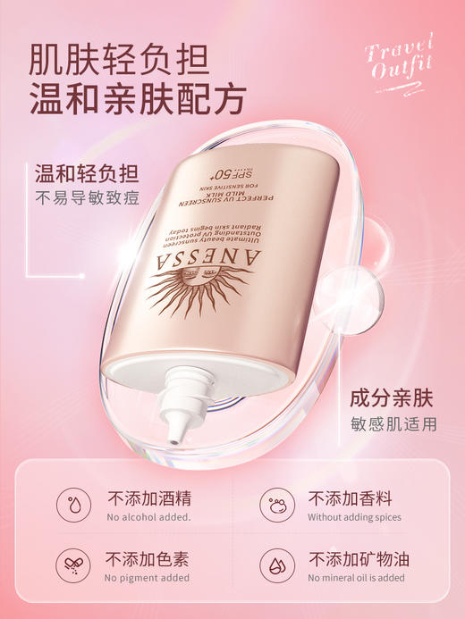 Shiseido 资生堂 安热沙倍护防晒乳亲肤型 60ml 商品图3