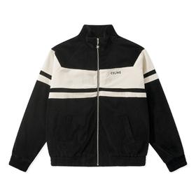 中性款logo刺绣天鹅绒夹克008