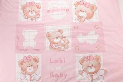 特惠拉比寝具类-4脱胆饼干格i5大童被150*120粉红/卡其色LXDE10490219/LXDE10490275 商品图5