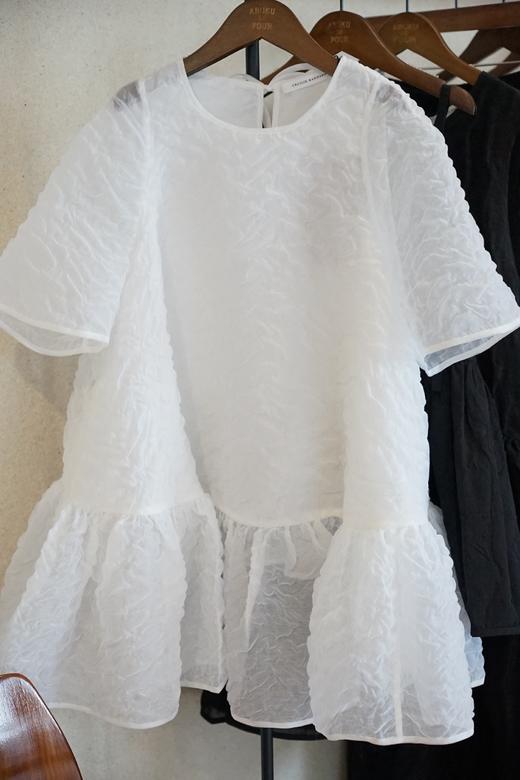 cecilie bahnsen白色细节感圆领长上衣 商品图10