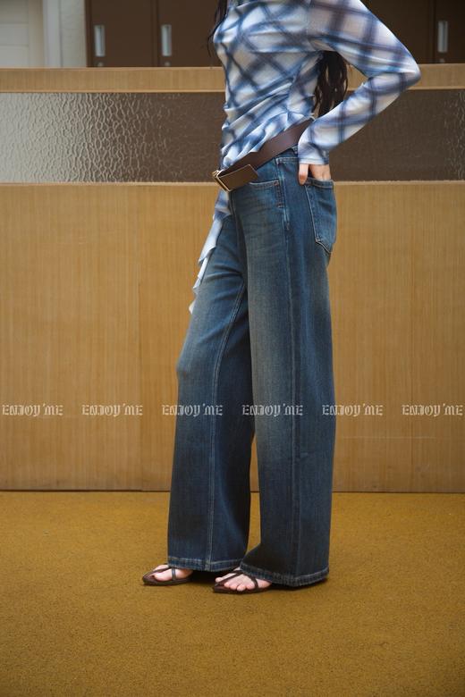 【门店同款】ENJOY秋季配腰带复古直筒裤 164497033 商品图1