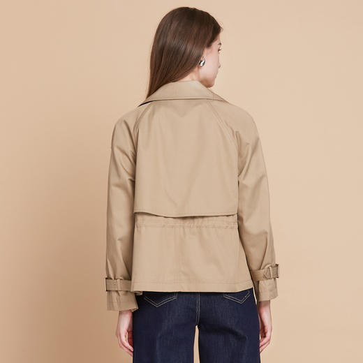 EITIE爱特爱收腰气质通勤短款显瘦风衣外套秋季新款7904605 商品图4