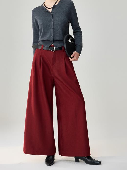 SZ3L13斜纹大阔腿裤 前腰双褶设计 时尚潮流 显瘦百搭 三色可选 商品图1