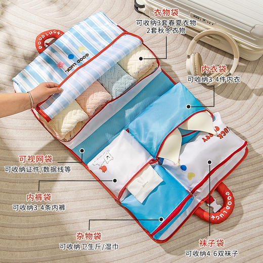 摩登主妇旅行收纳袋行李箱衣物内衣整理包便携式出差装衣服神器 商品图1