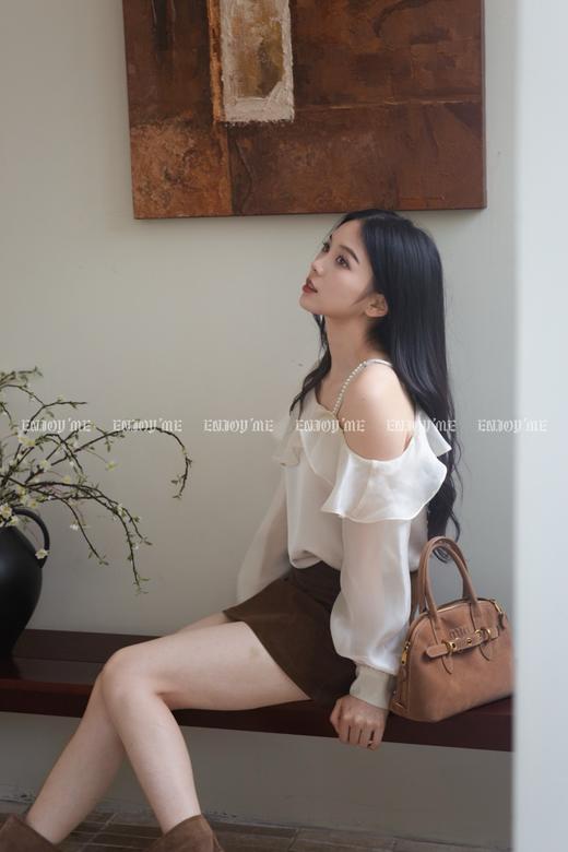 【门店同款】ENJOY秋季“谧色花颂”绮丽荷叶上衣 164246980 商品图4