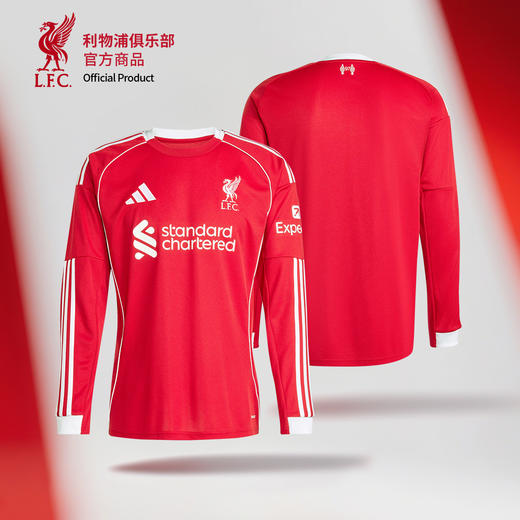 【官网同款】利物浦俱乐部 | 25-26赛季主场球衣长袖-球迷版 商品图0
