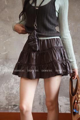 【门店同款】ENJOY秋季“光阴序语”蛋糕款皮半裙 164550640