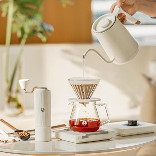 泰摩 进阶型家用手冲咖啡套装礼盒  温控手冲煮壶 磨豆机 电子秤 滤杯  一套配齐 商品图11