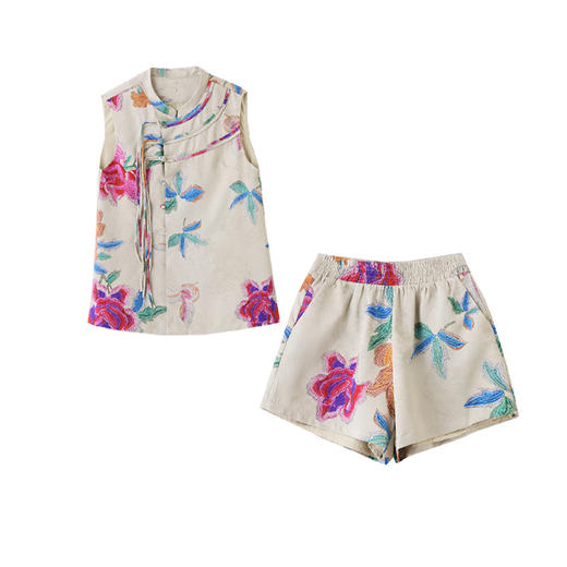 2025夏高级感时尚减龄短裤两件套CZJ8796 商品图4