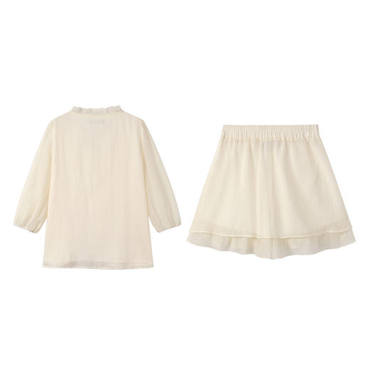 奢姿大码女装2026夏季时尚系带荷叶边套装胖妹妹气质减龄两件套9952970069【1】 商品图1