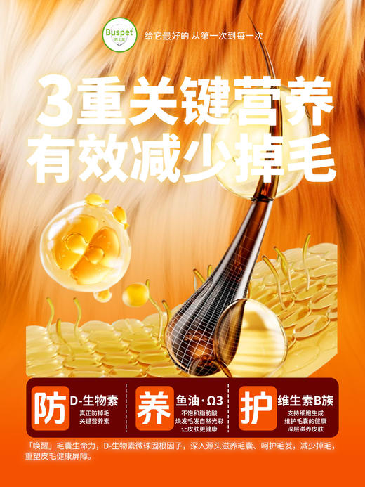 巴士宠 生物素赛级浓缩护毛油50g 预防掉毛 养护皮肤 线下专供 建议零售价48元 商品图1