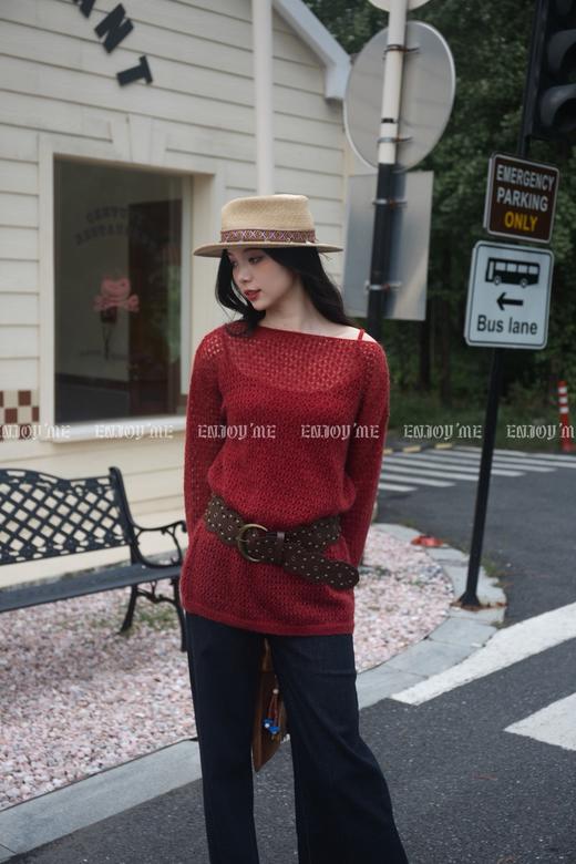 【门店同款】ENJOY秋季“光阴序语”慵懒镂空针织 164247641 商品图4