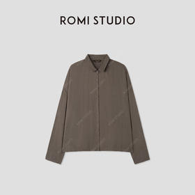 ROMI STUDIO“去繁就简”斜纹砂洗软糯宽松小翻领衬衣RW24LSY0791/RWCSSY2597