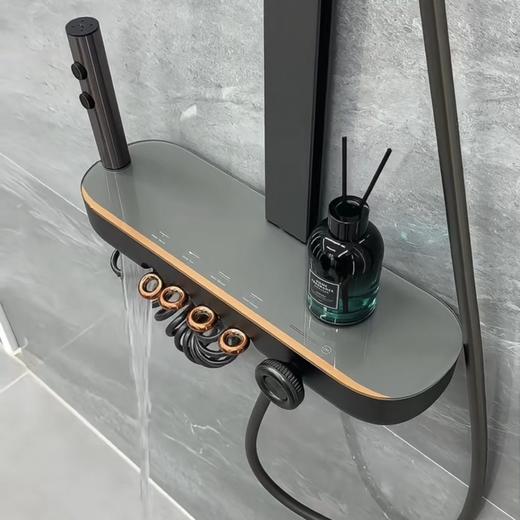 5956美洛斯方杆四档花洒-枪灰（全铜水路） 商品图0