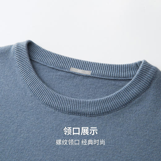 【含羊毛&含莱赛尔】圣得西男款圆领套头针织毛衫2025年秋季新款 商品图6