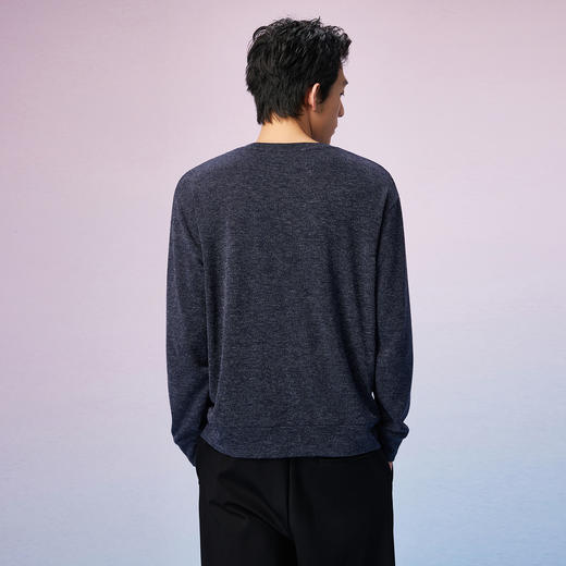 NPC潮牌小字母刺绣圆领氨纶针织打底衫男秋上新NP57TL12 商品图2