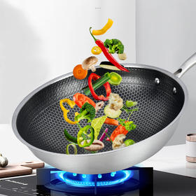 荣事达 悦厨不锈钢蜂巢不粘炒锅（30cm）RSD-CG01