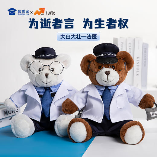 【法医大白大壮】可定制创意毛绒职业小熊公仔儿童玩具服装可脱送礼礼物 商品图0
