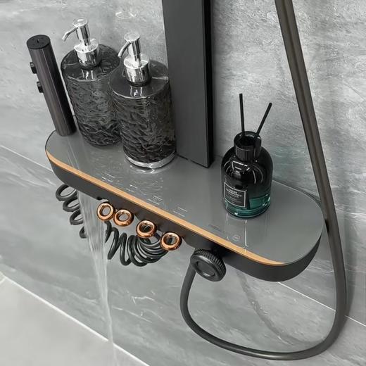 5956美洛斯方杆四档花洒-枪灰（全铜水路） 商品图1