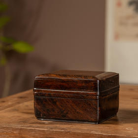 清	紫檀文房盖盒