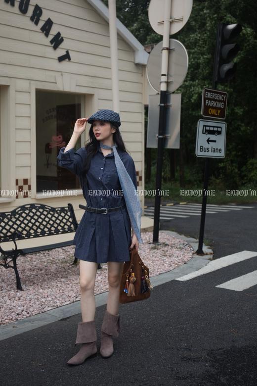 【门店同款】ENJOY秋季“光阴序语”衬衫连衣裙配腰带 164543722 商品图2