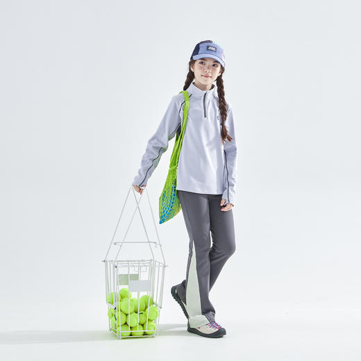 cicochild2025年秋季新款女童远红外运动T恤7A抗菌抗静电保暖上衣 商品图4