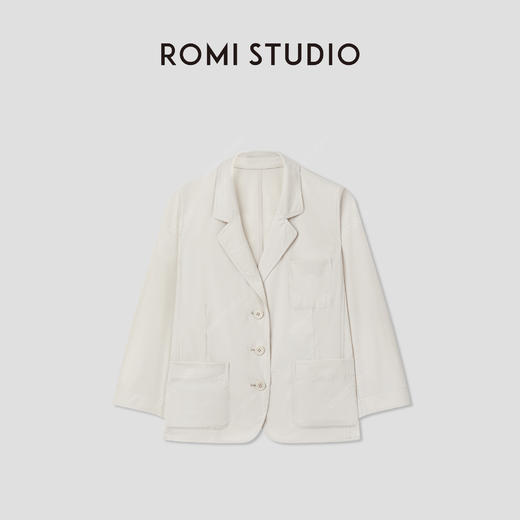 ROMI STUDIO防晒UPF50轻量化高弹轻薄西装杏色外套RWCRWG4356 商品图0