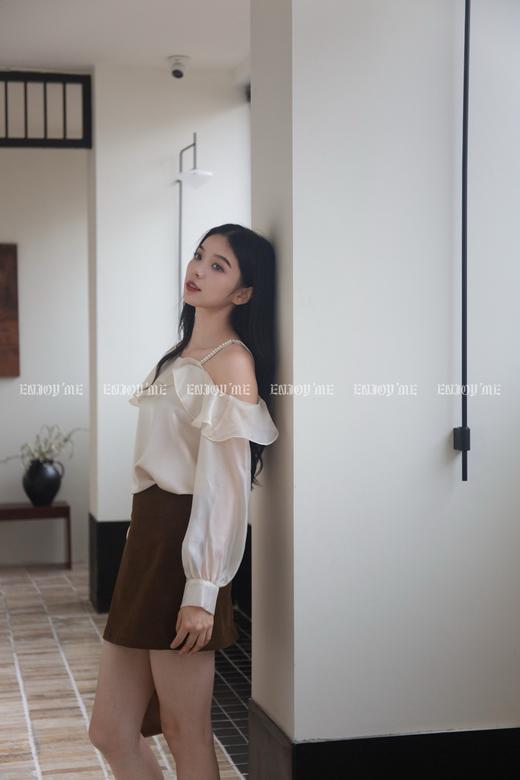 【门店同款】ENJOY秋季“浮光织影”韩系百搭短半裙 164246664 商品图1